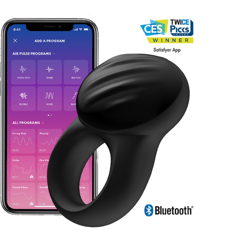 Кольцо эрекционное "Satisfyer Signet Ring" вибрация + приложение 