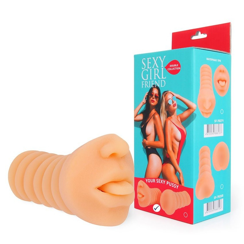 Мастурбатор "Sexy Girl Friend" реалистичный ротик + гель "Sex Toys" 